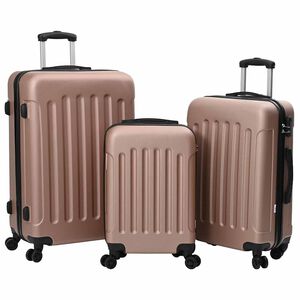 vidaXL Valise 3 pi&egrave;ces or rose 50 x 31 x 78 cm Plastic ABS