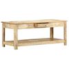 vidaXL Table basse peinte &agrave; main 110x50x45 cm Bois de manguier massif