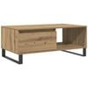vidaXL Table basse ch&ecirc;ne artisanal 90x50x36,5 cm bois d'ing&eacute;nierie