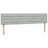 vidaXL Sommier &agrave; lattes de lit et matelas gris clair 180x210cm velours