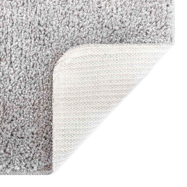 vidaXL Tapis de bain antid&eacute;rapant avec d&eacute;coupe pour toilette Gris