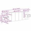 vidaXL Tête de lit avec armoire 3 pcs Bois Ancien Bois d'ingénierie