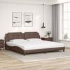 vidaXL Lit avec matelas Zadar marron 200x200 cm similicuir