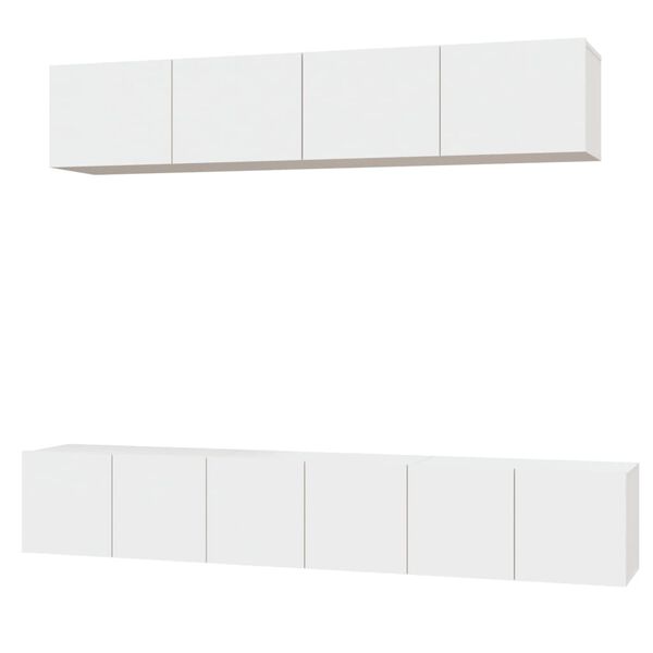 vidaXL Ensemble de meubles TV 5 pcs Blanc Bois d'ing&eacute;nierie
