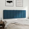 vidaXL Coussin de t&ecirc;te de lit Hanko bleu 120 cm velours