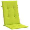 vidaXL Coussins de chaise de jardin à dossier haut lot de 2 vert vif