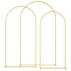 vidaXL Arche de mariage 3 pc Dor&eacute; 120 x 40 x 217 cm Acier
