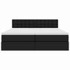 vidaXL Lit de Rangement Noir 180 x 200 cm Cuir synth&eacute;tique