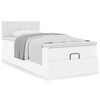 VidaXL Lit ottoman avec matelas blanc 90x200 cm similicuir