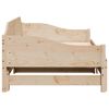 vidaXL Lit de jour et lit gigogne sans matelas 80x200 cm bois massif