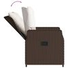 vidaXL Ensemble &agrave; manger de jardin 5 pcs et coussins marron poly rotin