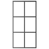 vidaXL Porte coulissante Verre ESG et aluminium 102x205 cm Noir