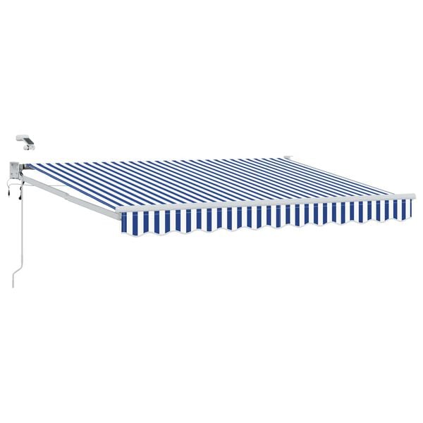 vidaXL Auvent r&eacute;tractable &eacute;lectrique Bleu et Blanc 2,5 x 2 m