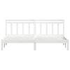 vidaXL Cadre de lit sans matelas blanc bois massif 200x200 cm