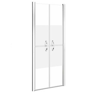 vidaXL Porte de douche ESG demi-d&eacute;poli 71x190 cm