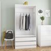 vidaXL Garde-robe Blanc 100x50x200 cm Bois d'ing&eacute;nierie