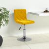 vidaXL Tabouret de bar Jaune moutarde Velours