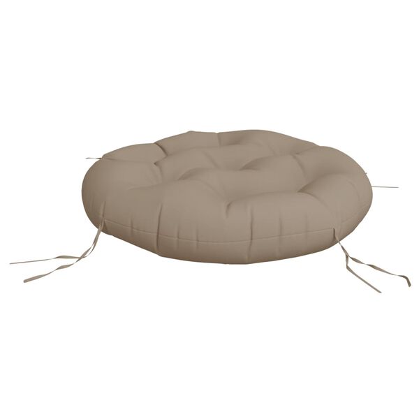 vidaXL Coussin rond taupe &Oslash; 60 x11 cm tissu oxford