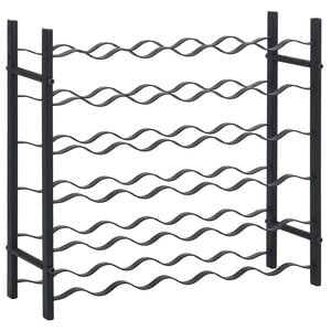 vidaXL Casier à bouteilles pour 36 bouteilles Noir Fer