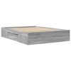 vidaXL Cadre de lit sans matelas sonoma gris 140x190 cm