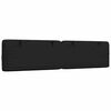 vidaXL Coussin de t&ecirc;te de lit noir 200 cm tissu