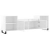 vidaXL Meuble TV Blanc brillant 160x35x55 cm Bois d'ing&eacute;nierie