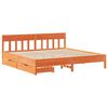 vidaXL Cadre de lit sans matelas cire marron 180x200cm bois pin massif