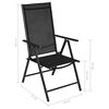 vidaXL Chaises pliables de jardin lot de 2 Aluminium et textilène Noir