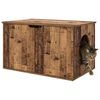 vidaXL Maison pour chat Bois ancien 85 x 55 x 50,5 cm