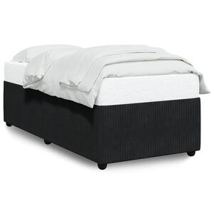 vidaXL Cadre de lit sans matelas noir 100x200 cm velours