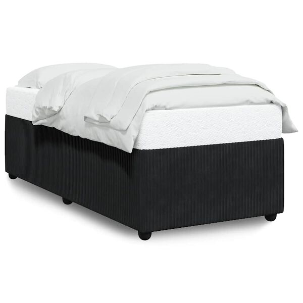 vidaXL Cadre de lit sans matelas noir 100x200 cm velours