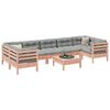 vidaXL Salon de jardin 8 pcs avec coussins sapin douglas solide