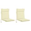 vidaXL Coussin de chaise &agrave; dossier bas GEMERT 2 pc 100 % polyester