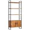vidaXL Biblioth&egrave;que &agrave; 4 niveaux 80x30x180 cm Bois d'acacia massif