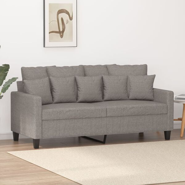 vidaXL Canap&eacute; &agrave; 2 places Taupe 140 cm Tissu
