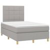 vidaXL Sommier &agrave; lattes de lit avec matelas Gris clair 120x200cm Tissu