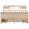 vidaXL Lit bibliothèque sans matelas 180x200 cm bois massif de pin