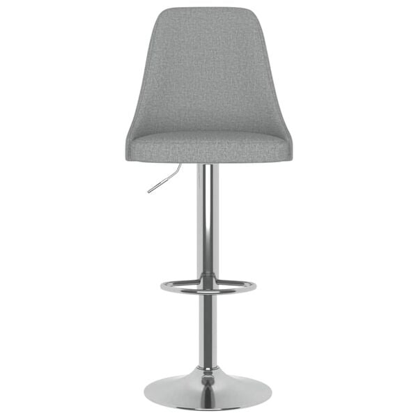 vidaXL Tabourets de bar lot de 2 gris clair tissu
