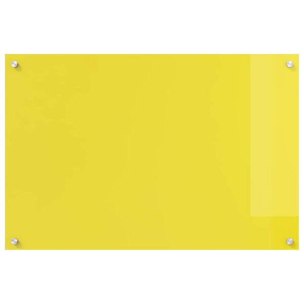 vidaXL Protection de cuisine Jaune 90 x 60 cm verre tremp&eacute;
