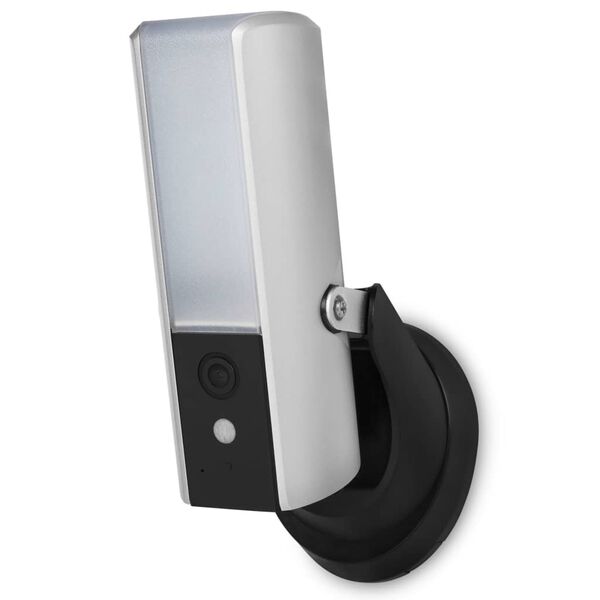 Smartwares Cam&eacute;ra et lampe de surveillance 6,38x7x18,07 cm Argent&eacute;