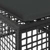 vidaXL Salon de jardin d'angle 3 pcs avec coussins noir r&eacute;sine tress&eacute;e