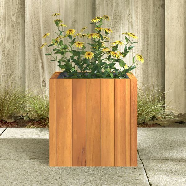 vidaXL Jardinière 25x25x25 cm bois massif d'acacia