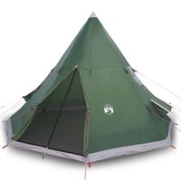 vidaXL Tente de camping 4 personnes vert 367x367x259 cm taffetas 185T