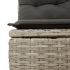 vidaXL Salon de jardin avec coussins 3 pcs gris clair r&eacute;sine tress&eacute;e