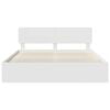 vidaXL Cadre de lit avec t&ecirc;te de lit Blanc 180 x 200 cm Pin massif