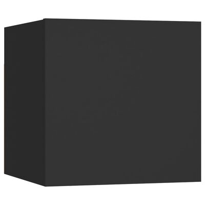 vidaXL Table de chevet Noir 30,5x30x30 cm Bois d'ingénierie