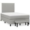 vidaXL Sommier &agrave; lattes de lit et matelas gris clair 120x190 cm tissu