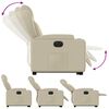 vidaXL Fauteuil inclinable électrique crème similicuir