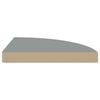 vidaXL &Eacute;tag&egrave;res d'angle flottantes 2 pcs gris 35x35x3,8 cm MDF