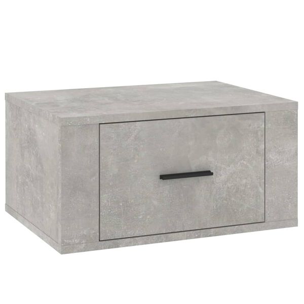 vidaXL Table de chevet murale Gris b&eacute;ton 50x36x25 cm